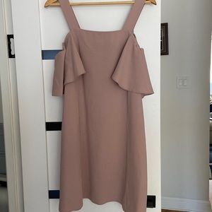 Topshop mauve off the shoulder dress